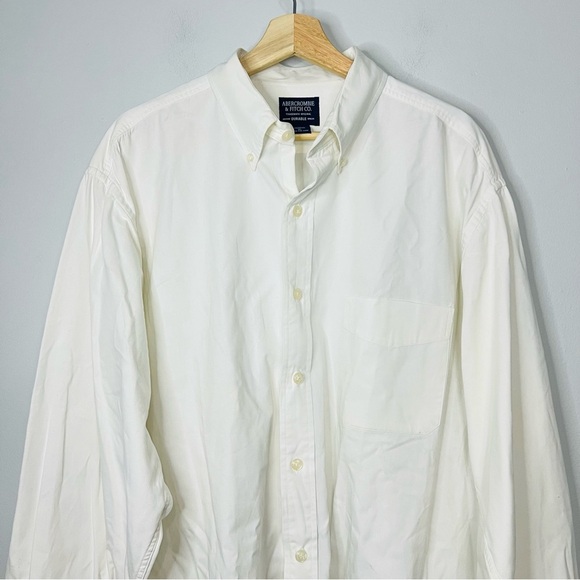 Abercrombie & Fitch White Durable Button Down Shirt XL - Picture 3 of 5